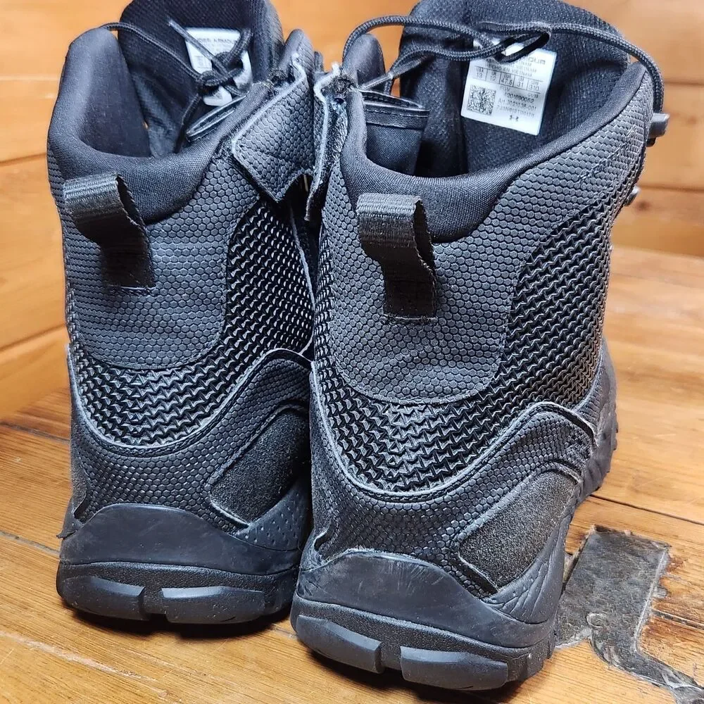 Men's Under Armour Valsetz RTS 1.5 Side Zip Tactical Boots Black Size 13 Hunting